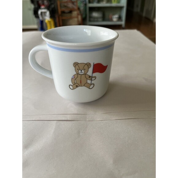 FAO Schwarz Toy Box Porcelain Baby Dish Set 3 Pieces Cup Bowl Plate - Picture 8 of 10